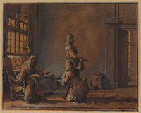 V 033a-05
<br/>
De zelfbespiegeling
<br/>
<em>Vinne, Vincent Laurensz. van der (1686-1742)</em>